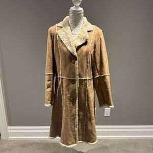 Jones New York Faux Sheepskin Coat Sz M
